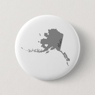 Bóton Redondo 5.08cm Meu coração encontra-se em Alaska