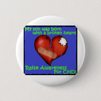 Bóton Redondo 5.08cm Meu filho era nascido com um coração quebrado