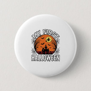 Bóton Redondo 5.08cm Meu Primeiro Halloween Camisa Vintage para Criança