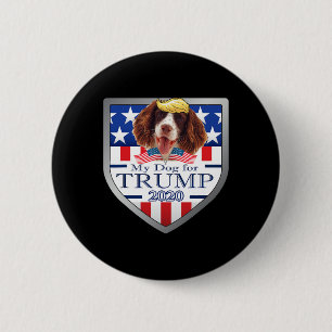Bóton Redondo 5.08cm Meu Springer Spaniel Inglês Para Trump