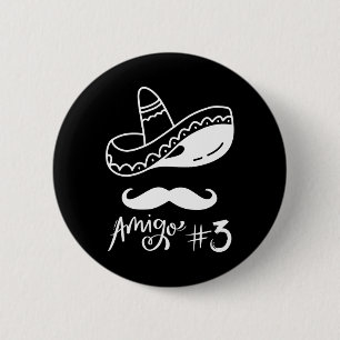 Bóton Redondo 5.08cm Mexicano Amigo #3 Correspondendo Cinco De Mayo - H