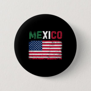 Bóton Redondo 5.08cm México Bandeira dos Estados Unidos Patriot Bandeir