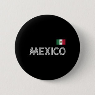 Bóton Redondo 5.08cm México Vintage, México Flag Orgulho Hat Jersey
