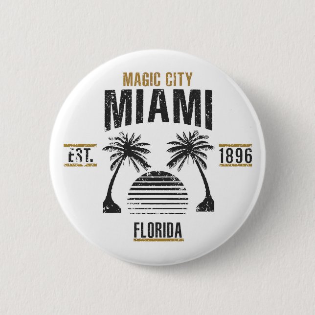 Bóton Redondo 5.08cm Miami (Frente)