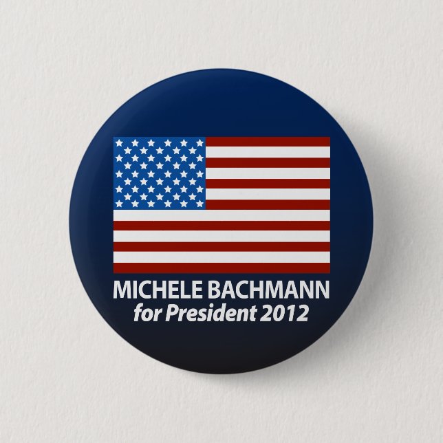 Bóton Redondo 5.08cm Michele Bachmann para o presidente 2012 (Frente)