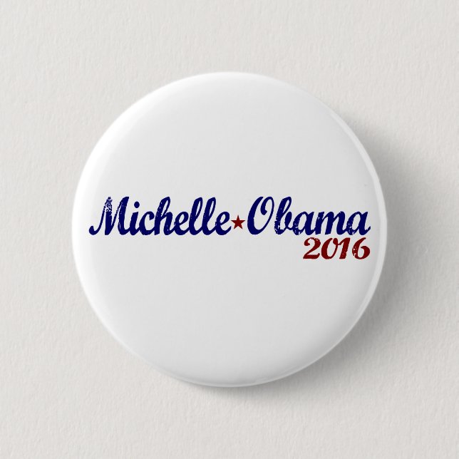 Bóton Redondo 5.08cm Michelle Obama 2016 (Frente)