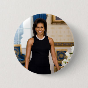 Bóton Redondo 5.08cm Michelle Obama Button