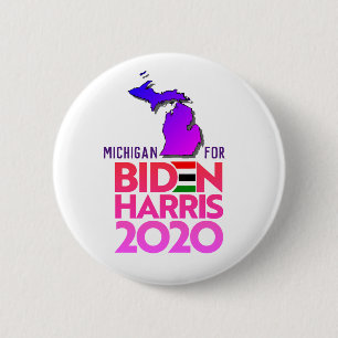 Bóton Redondo 5.08cm Michigan para Biden Harris 2020