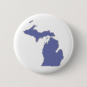 Bóton Redondo 5.08cm Michigan: Um estado AZUL
