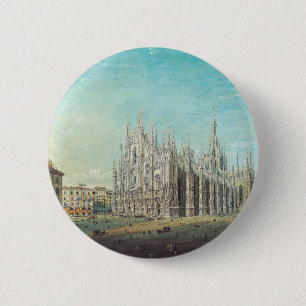 Bóton Redondo 5.08cm Milão Piazza del Duomo década de 1850 por Carlo Bo