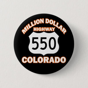 BÓTON REDONDO 5.08CM MILHÃO ESTRADAS COLORADO 550 DO DÓLAR