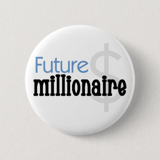 Bóton Redondo 5.08cm Milionário futuro - camiseta e presentes azuis
