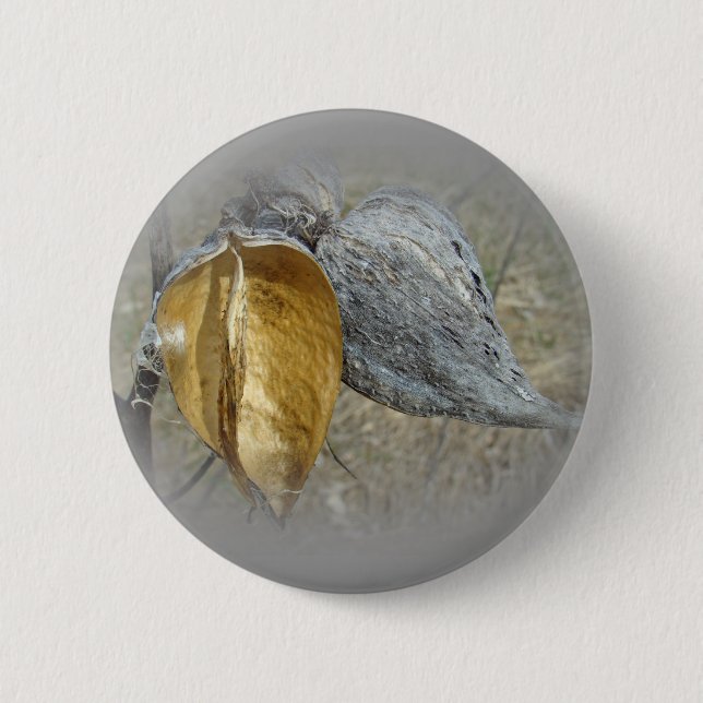 Bóton Redondo 5.08cm Milkweed Pods (Frente)