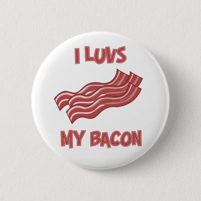 Bóton Redondo 5.08cm Mim bacon de Luvs (Frente)