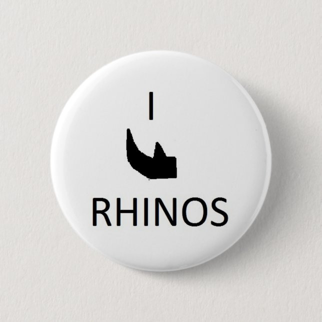Bóton Redondo 5.08cm Mim botão dos rhinos do chifre (Frente)