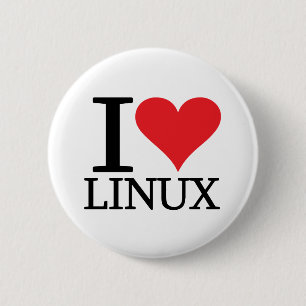 Bóton Redondo 5.08cm Mim coração Linux