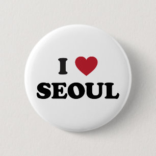 Bóton Redondo 5.08cm Mim coração Seoul Coreia do Sul