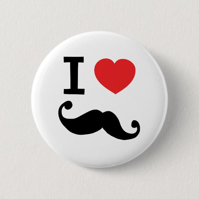 Bóton Redondo 5.08cm Mim do coração bigode twirly (Frente)