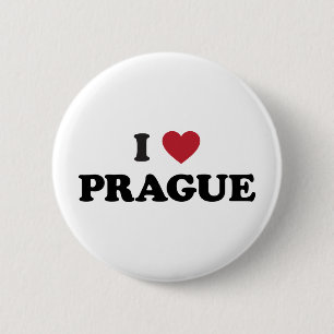 Bóton Redondo 5.08cm Mim república checa de Praga do coração