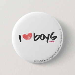 Bóton Redondo 5.08cm Mim rosa dos meninos do coração