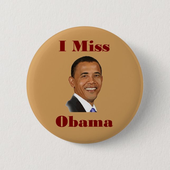 Bóton Redondo 5.08cm Mim senhorita Obama (Frente)
