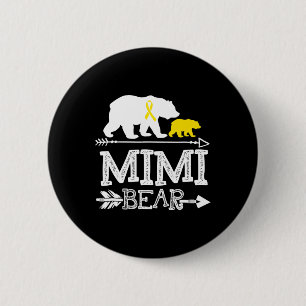 Bóton Redondo 5.08cm Mimi Bear Cancer De Infância Mimi De Guerra