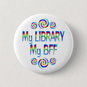 Bóton Redondo 5.08cm Minha biblioteca BFF
