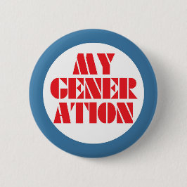 Bóton Redondo 5.08cm Minha geração dos anos 60 Buttomn