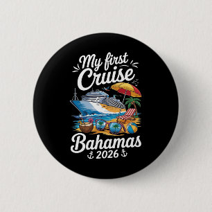 Bóton Redondo 5.08cm Minha Primeira Viagem de Cruzeiro Hamas 2026 Roupa