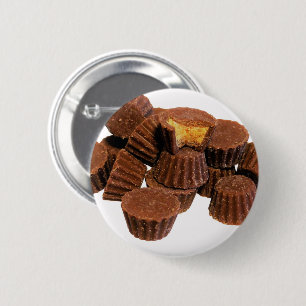 Bóton Redondo 5.08cm Mini Chocolate e Tratamentos de amendoim