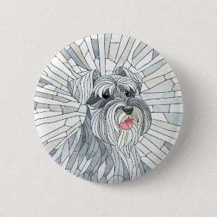 Bóton Redondo 5.08cm Miniatura Schnauzer - Arte do Mosaico
