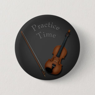 Bóton Redondo 5.08cm Miniatura violino e Dentro de Arco personalizado