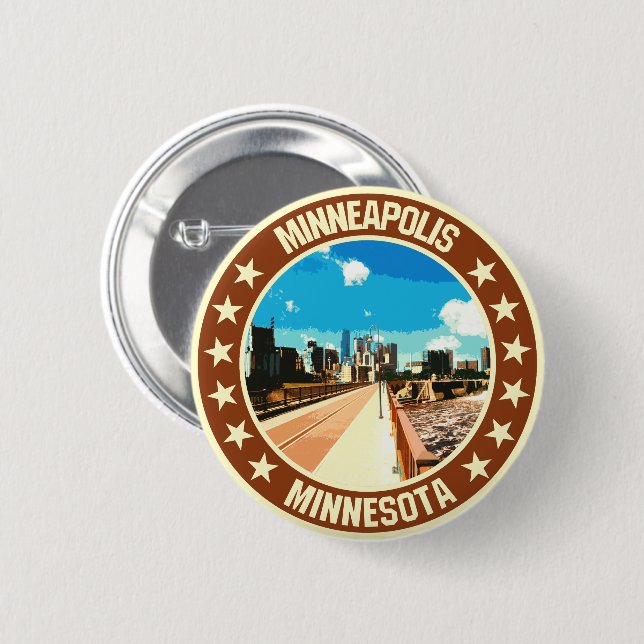 Bóton Redondo 5.08cm Minneapolis (Frente & Verso)