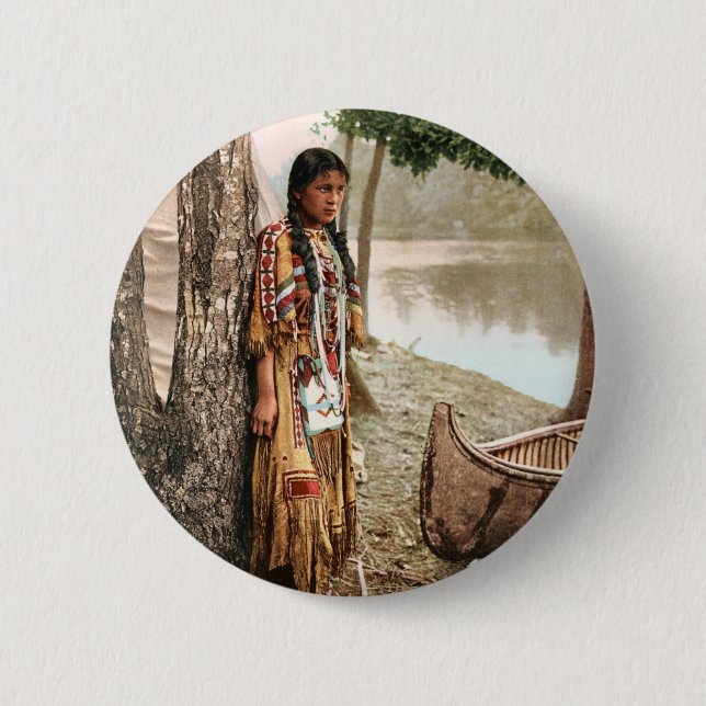 Bóton Redondo 5.08cm Minnehaha 1897 (Frente)