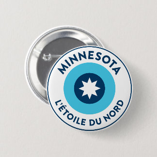 Bóton Redondo 5.08cm Minnesotan L'Étoile Du Nord Roundel