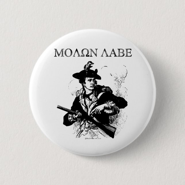 Bóton Redondo 5.08cm Minuteman de Molon Labe (Frente)