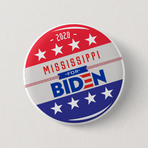 Bóton Redondo 5.08cm MISSISSIPPI para Joe Biden para Presidente 2020