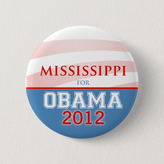 Bóton Redondo 5.08cm MISSISSIPPI para Obama 2012 (Frente)
