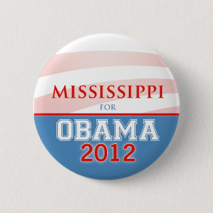 Bóton Redondo 5.08cm MISSISSIPPI para Obama 2012