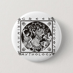 Bóton Redondo 5.08cm Mitologia grega - preto