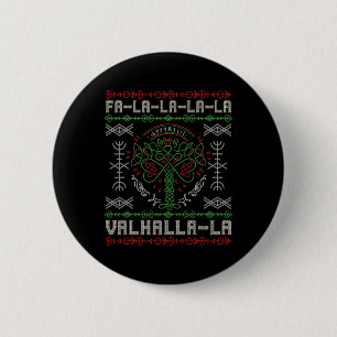 Bóton Redondo 5.08cm Mitologia Nórdica - Yule Viking - Yggdrasil Natal