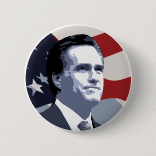 Bóton Redondo 5.08cm Mitt Romney 2012