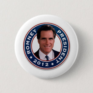Bóton Redondo 5.08cm Mitt Romney para o presidente 2012