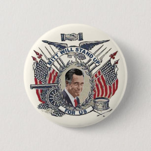 Bóton Redondo 5.08cm Mitt Romney representa E.U.