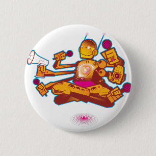Bóton Redondo 5.08cm Miúdo além do botão do robô