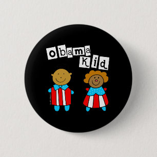 Bóton Redondo 5.08cm Miúdo de Obama