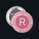 Bóton Redondo 5.08cm Moça Rosa Moderna, Menina, Monograma Personalizado<br><div class="desc">Botões Personalizados da Rapariga Rosa Moderna Girly Monograma Apresenta um padrão cor-de-rosa com o seu monograma personalizado no centro. Personalizar editando o texto na caixa de texto ou excluir sem texto. Criado pelo Evco Studio www.zazzle.com/store/evcostudio</div>