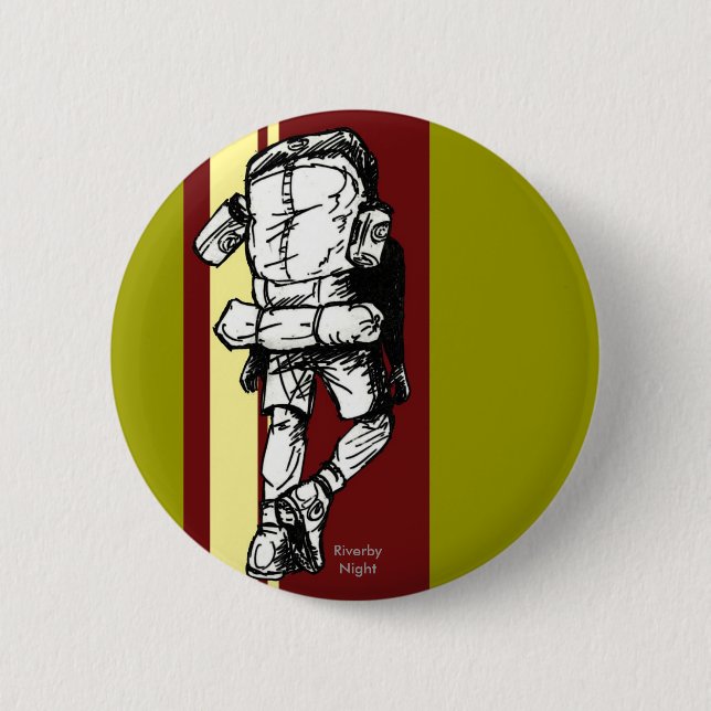 Bóton Redondo 5.08cm Mochileiro (cara) - RedYellow (Frente)