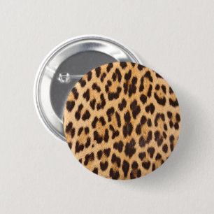 Bóton Redondo 5.08cm moda safari tendência manchas de leopardo estampa