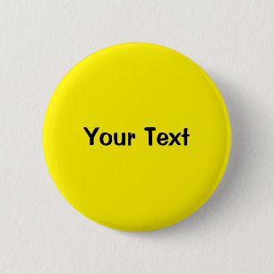 Bóton Redondo 5.08cm Modelo de Botão de Texto Personalizado Amarelo 2